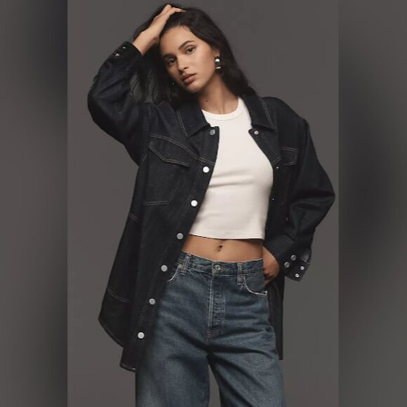 Pilcro Tillie Jean Shacket - Picture 1 of 10